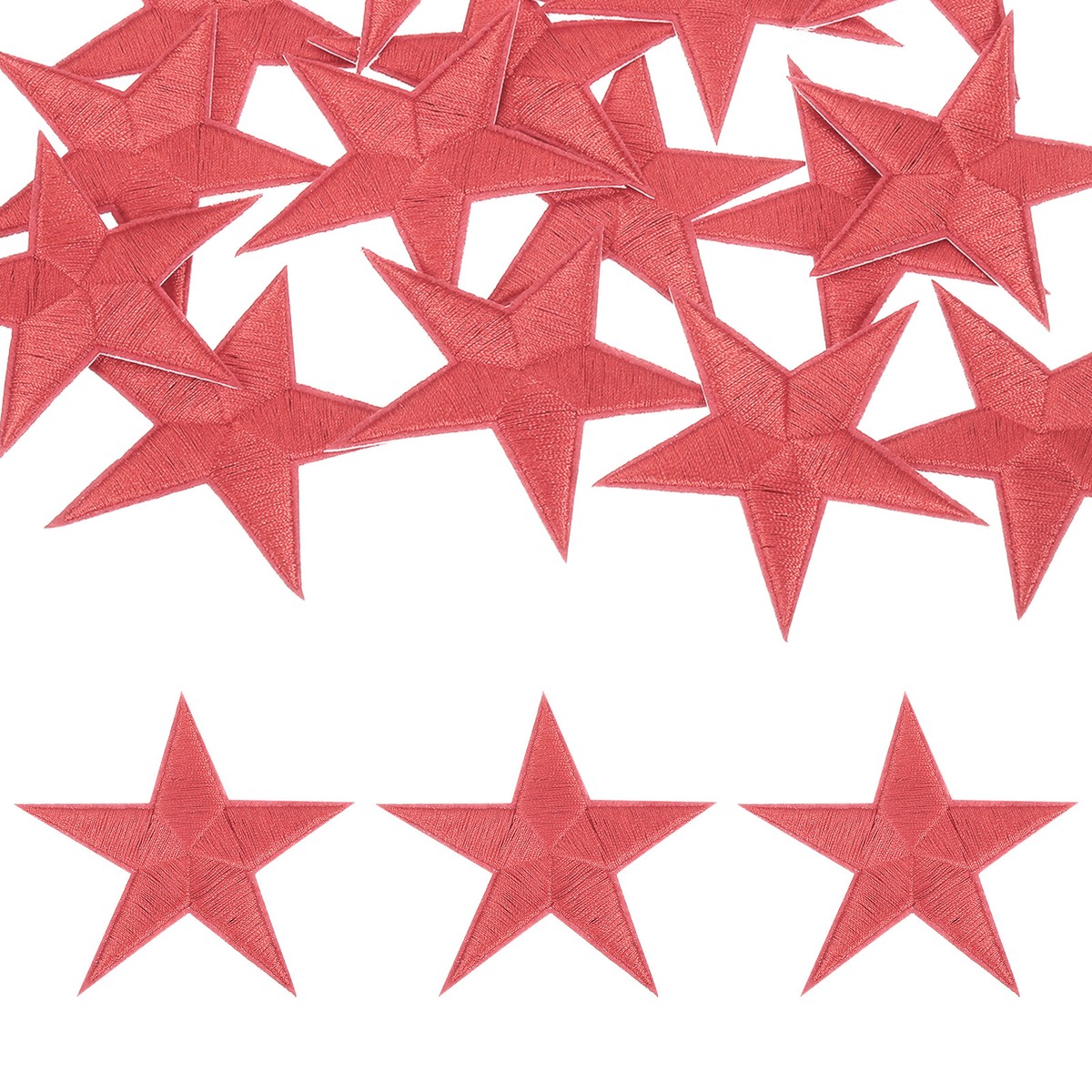 15Pcs Iron on Star Patches Sew on Star Embroidered Patches