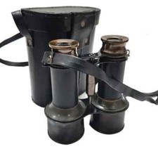 Nautical Brass Binocular Marine Antique Monocular With Leather Box