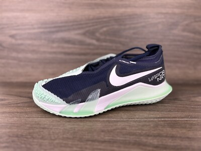 Size 6 Womens Nike React Vapor NXT Hard Court Tennis Shoes Navy Mint CV0742-410