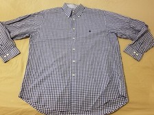 Mens Brooks Brothers Dress Shirt L Large Blue Button Cotton
