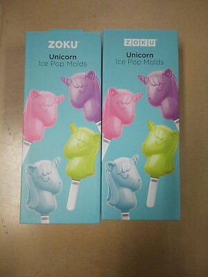 Lot Of 2 Zoku Unicorn Ice Pop Molds Brand New