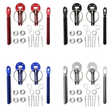 Universal Alloy Car Mount Bonnet Hood Pin Pins Lock Latch Kit Racing Sport NEW