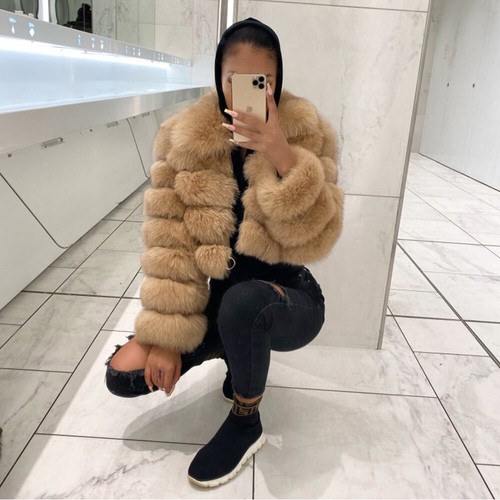 Short Coat Fluffy Overcoat Full Sleeve 