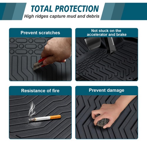 Car Floor Mats All-Weather For 2014-2022 Lexus GX460 & 2014-2023 Toyota 4Runner - Foto 5 di 10