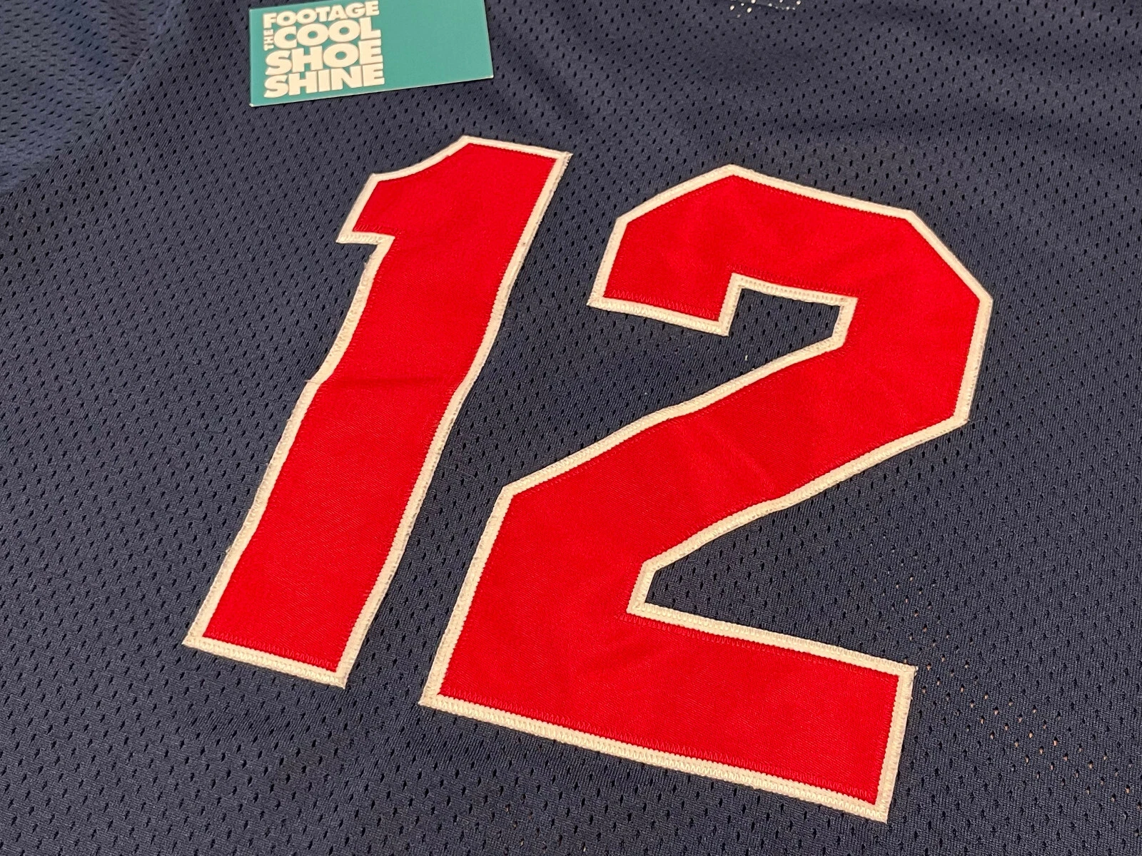 SUPREME MAGLIA BASEBALL SUPREMA MESH BLU NAVY BIANCA ROSSA BOSTON BOX LOGO MEDIUM M