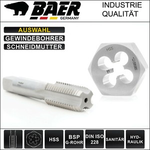 1* HSS Gewindebohrer Gewindeschneider-Handgewindebohrer G1//8 G1//4 G3//8 G1//2 G3//4