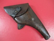 WWI British Army Leather Holster for Webley 455 Revolver - Original - NICE #4