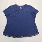 Dickies Scrubs Womens 3XL XXXL Blue Medical Field Nurse Retro Moisture Wicking