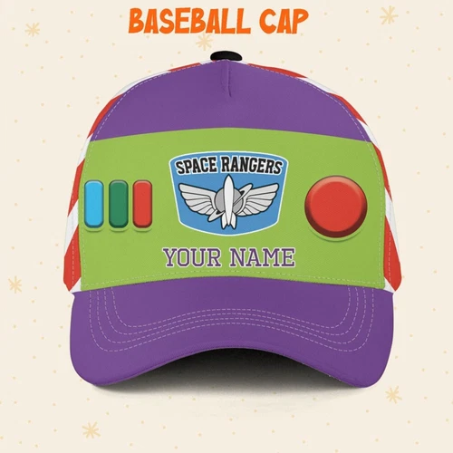 Custom Toy Story Buzz Lightyear Space Cosplay Logo Cap, Custom Disney Hat