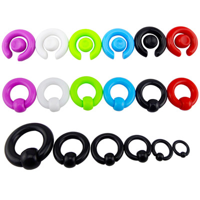 #ad 12g 00g CBR Genital Prince Albert Heavy Gauge Acrylic Coloured Captive Bead Ring AU $10.28