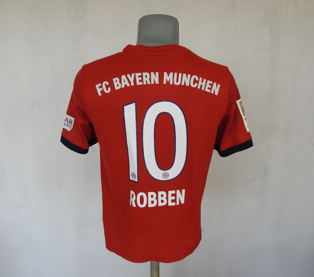 Bayern Munchen 2018 Home Jersey #10 Robben Adidas Red Shirt Size