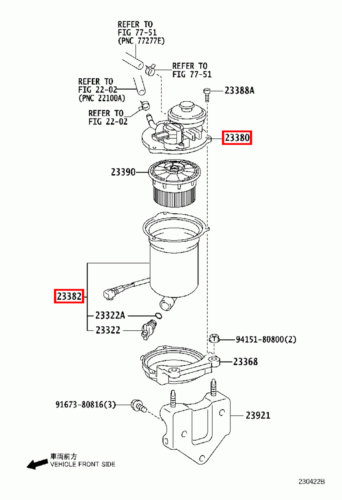 Genuine LandCruiser VDJ79 1VD 4.5 Diesel V8 Fuel Filter Case w Primer Pump Cap - Picture 8 of 8