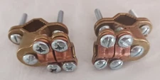 PENN-UNION KG-1. Bronze Grounding Clamps. (lot of 2) NEW. Free Shipping.