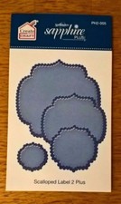Spellbinders Sapphire Plus - Scalloped Label 2 Plus - 4 dies