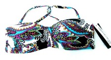 Kenneth Cole Sz LG New York Bikini Top First of cruise Underwire KC6K181 PEA  