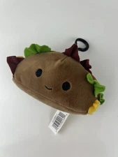 Stuffed Taco Plush Stuffed Animal Keychain Key Ring Holder Dangler Bag Charm