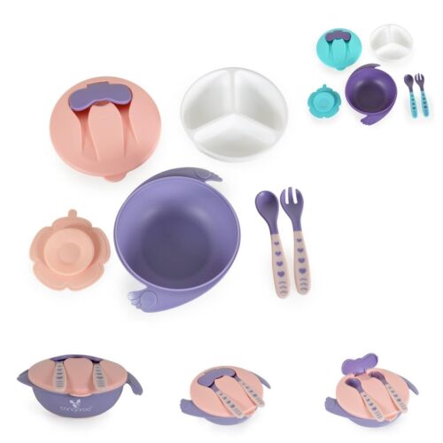 Cangaroo Kindergeschirrset Jelly F1730 rutschfester Boden, Gabel, Löffel, Deckel - Bild 7 von 12