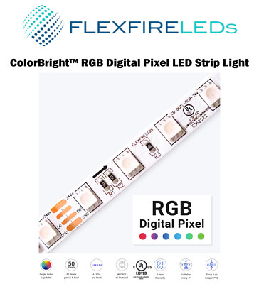 CB-DGTL-RGB-24V-16FT FlexFire LEDs 16Ft IP20 IN RGB Digital Pixel LED Strip 24V