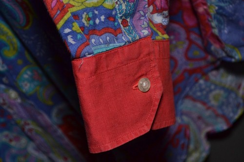 Camisa Etro Italia Lino Paisley Estampado Animal Mitológico 43 L XL - Imagen 6 de 14