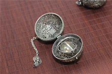 Antique Exquisite Tibetan Silver Hollow Carved Carving Texture Incense Burner