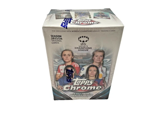 2023-24 Topps Chrome UEFA Women's Champions League Soccer Blaster Box Sealed