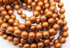 Czech Bead 6mm Druks Copper Czech Beads 30 pieces per strand CB3D6 DIY Jewelry