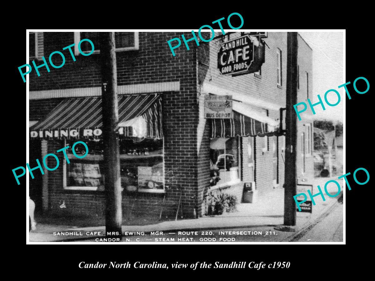 OLD LARGE HISTORIC PHOTO OF CANDOR NORTH CAROLINA THE SANDHILL CAFE