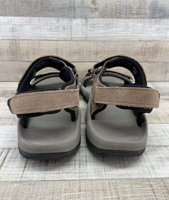 TEVA 4290 Brown Leather Adjustable Sport Sandals Men display picture 1