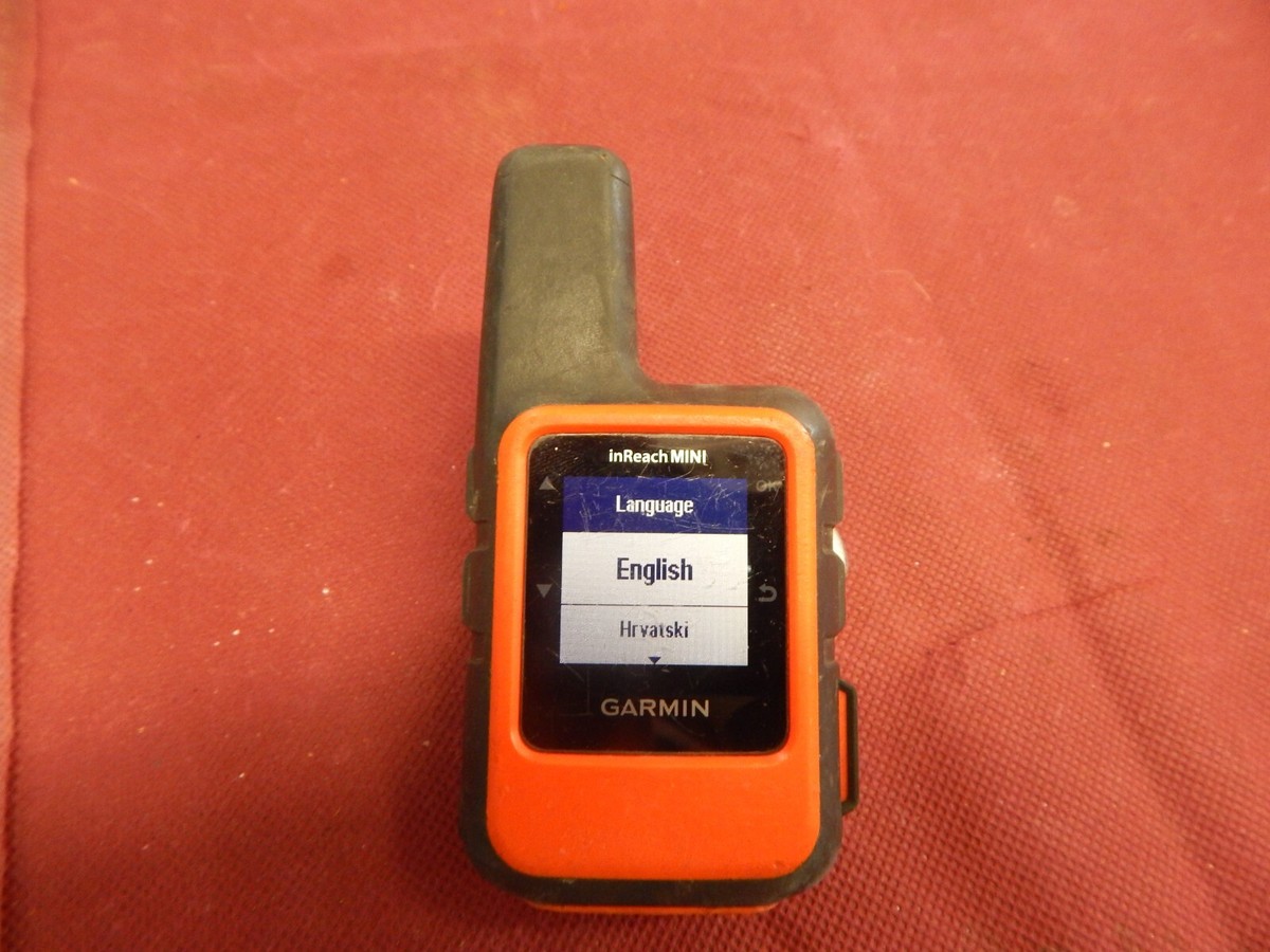 Garmin InReach Mini Black And Orange Handheld GPS Satellite Locked 