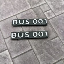 BUS 001 Number Plates for a Mamod Steam Bus