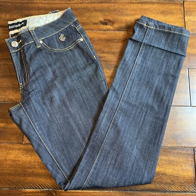 ROCA WEAR WOMENS STRAIGHT LEG DARK WASH JEANS SIZE 9