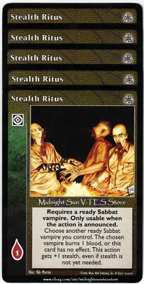 Stealth Ritus x4 + 1 Third Edition V:TES VTES Vampire CCG