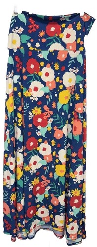 NEW LuLaRoe Large Blue Coral Mint Pink Floral Slinky Maxi Skirt Strapless Dress