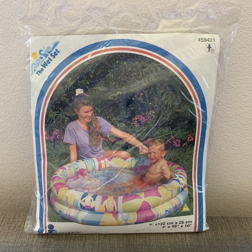 Vintage Wet Set Intex 59421 Riviera gonfiabile 2 anelli piscina gonfiabile NOS 48x10 - Foto 1 di 3