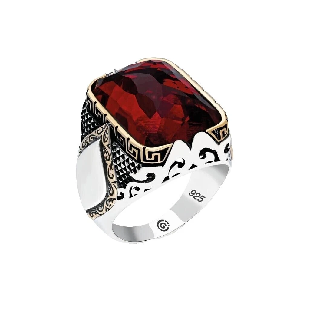 Ruby Stone Rings for Men 10 Ring