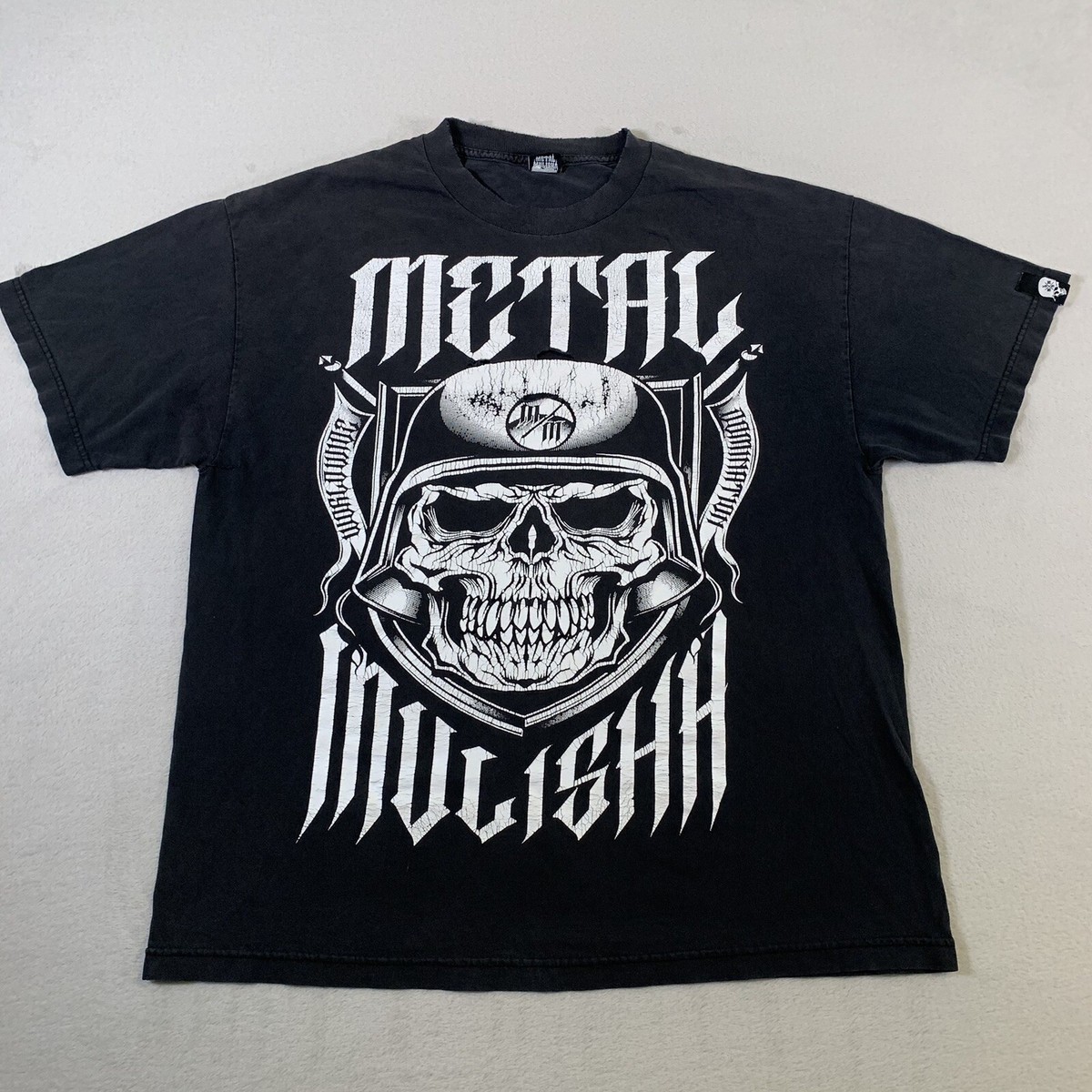 Vintage Metal Mulisha Shirt Mens XL Black Biker School Grunge