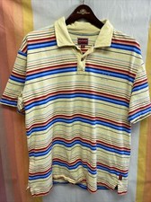 Vintage Tommy Hilfiger RED LABEL Polo Shirt Men Size XL Short Sleeve Striped Y2k