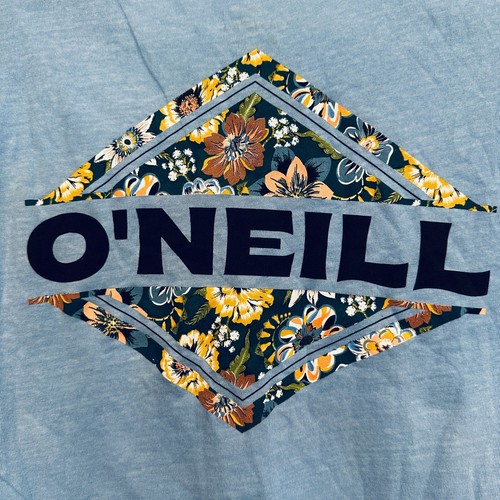NUOVO O'Neill Crop Tee Top Grafica Blu Cappellino Maniche Cotone Donna Med Prezzo al pubblico $29,50 - Foto 5 di 8