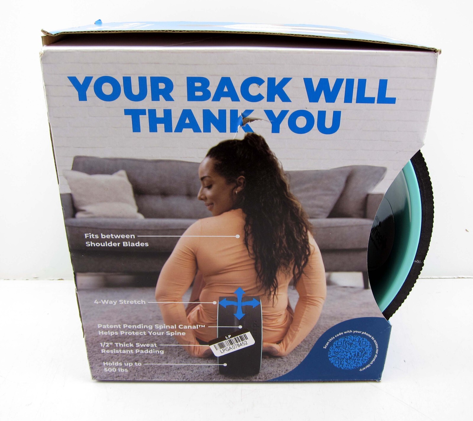 New Chirp Wheel 10” Firm Back Stretcher Foam Roller Muscle Massage Pain Relief