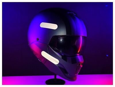 Veloviz reflektierende ABGERUNDETE Französisch Frankreich Verkehrsrecht Motorrad Helm Aufkleber
