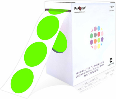 1'' Round Color-Coding Dot Labels, 1000 Stickers on a Roll