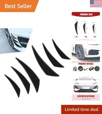 Pack-6 Car Spoiler Canards Kit, Universal Auto Front Bumper 6 PCS Glossy Black