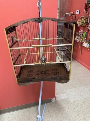 wooden bird cage