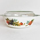 Vintage JAJ Pyrex 'Market Garden' Casserole Dish With Lid 1.1 Litre #513