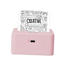  Wireless Mini Portable Inkless Thermal Printer & LabelMaker + Paper Pink