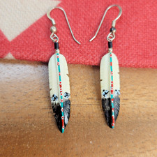 Vintage Native American Hand-Painted Carved B...