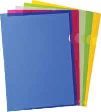 Poly Project Pocket, Letter Size, Assorted Colors, 10/Pack 53296 