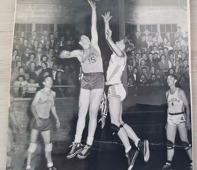 Vtg 30-40s BF Goodrich Basketball Shoes Snapshot Photo Roosevelt High Fresno CA