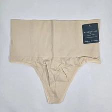 Essentials by Tummy Tank Size M/L Nude Nylon Seamless Thong Panty TT5-037 NWT