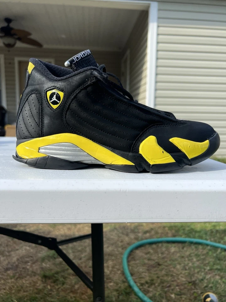 Jordan 14 Retro Thunder Para Hombre - 487471-070 - Talla 9 EE. UU. Foto 4 de 4